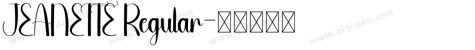 JEANETTE Regular字体转换